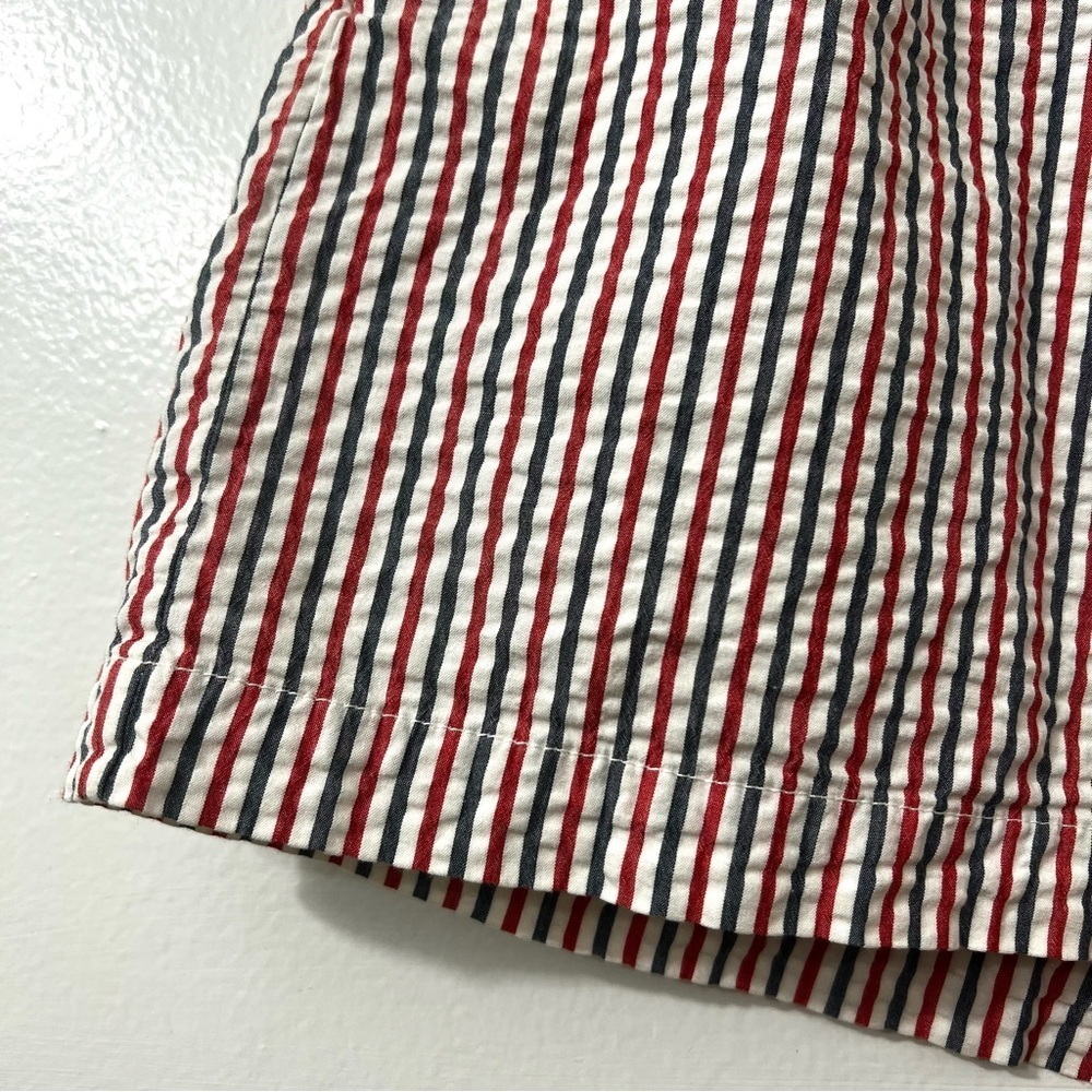 Brixton Striped 100% Cotton Seersucker Retro Preppy High Rise Chino Shorts Sze 2 - Picture 5 of 11